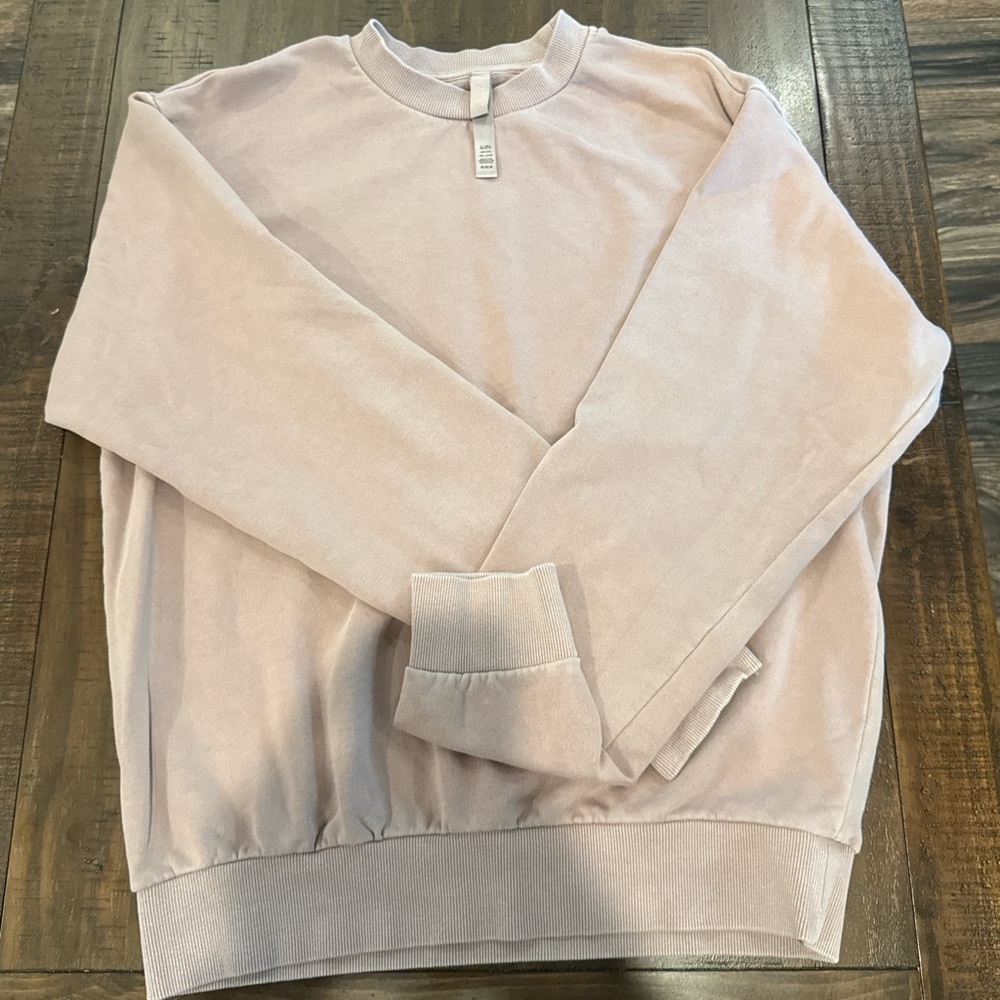 SKIMS Crewneck Sweater in Light Pink